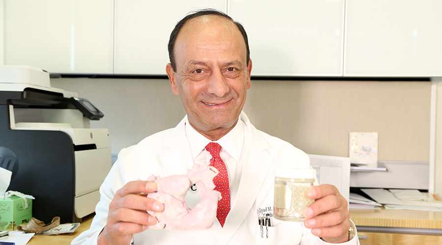 Prof-Hijazi-with-P-valve-3D-heart-Sidra